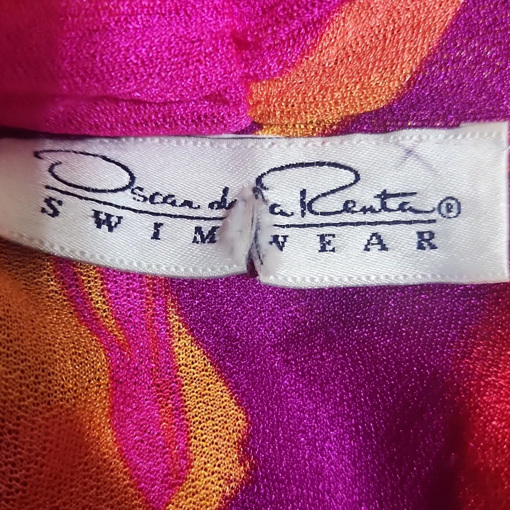 Oscar De La Renta Swimwear Vibrant Multicolor Swim Coverup